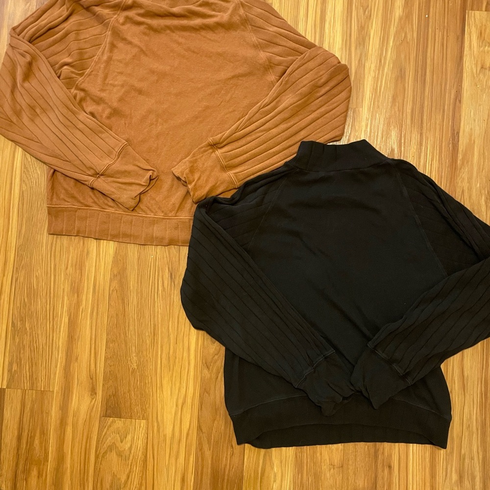 Free People Beach Brown and Black Long Sleeve Sweaters Bundle